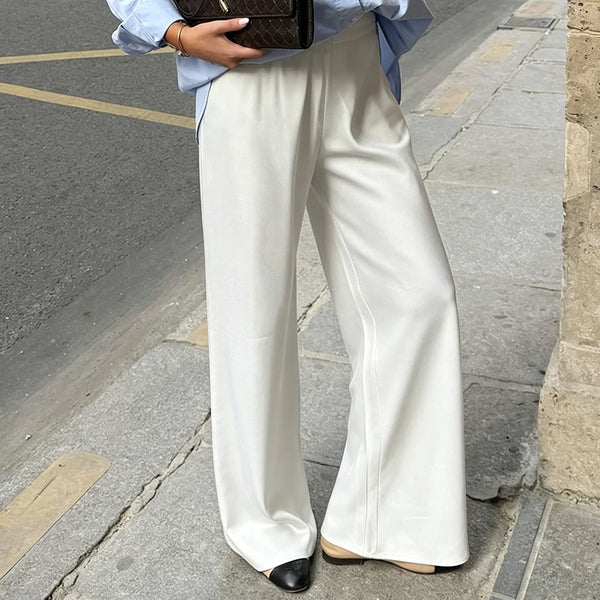 Satin Wide Leg Trousers