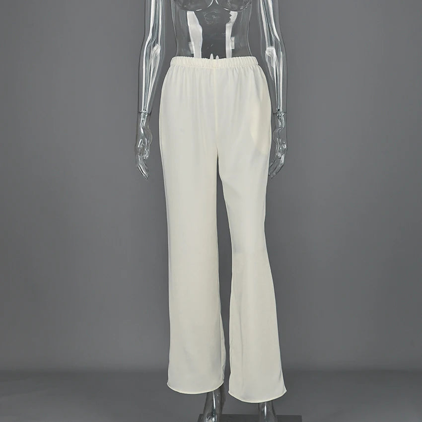 Satin Wide Leg Trousers