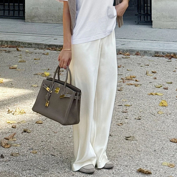 Satin Wide Leg Trousers