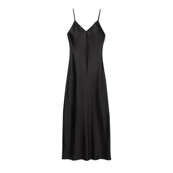 Satin Slip Midi Dress