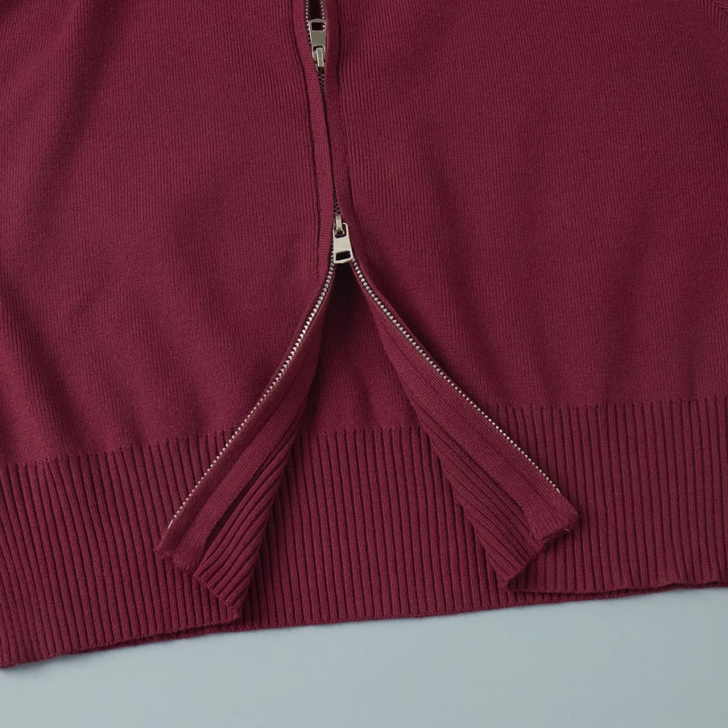 Soft Knit Zip Cardigan Set