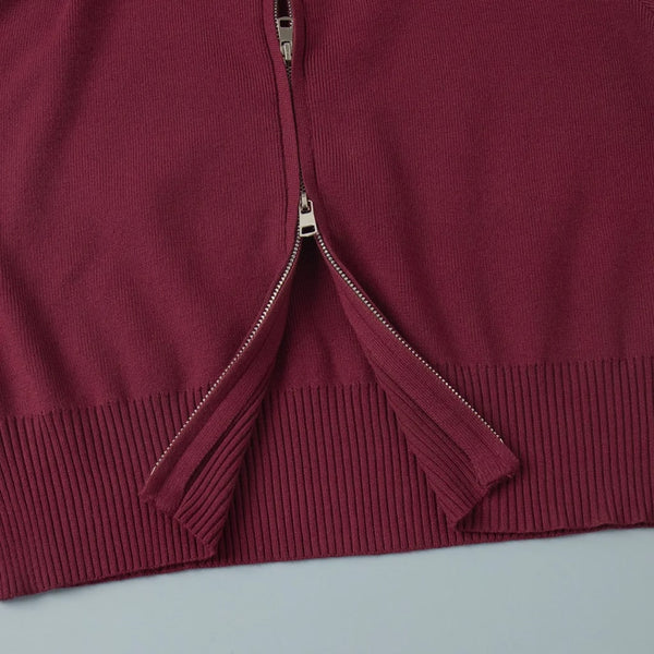 Soft Knit Zip Cardigan Set