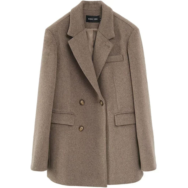 Wool Blend Long Coat