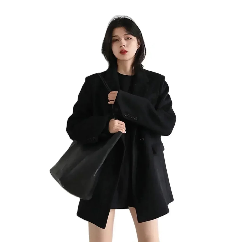 Wool Blend Long Coat