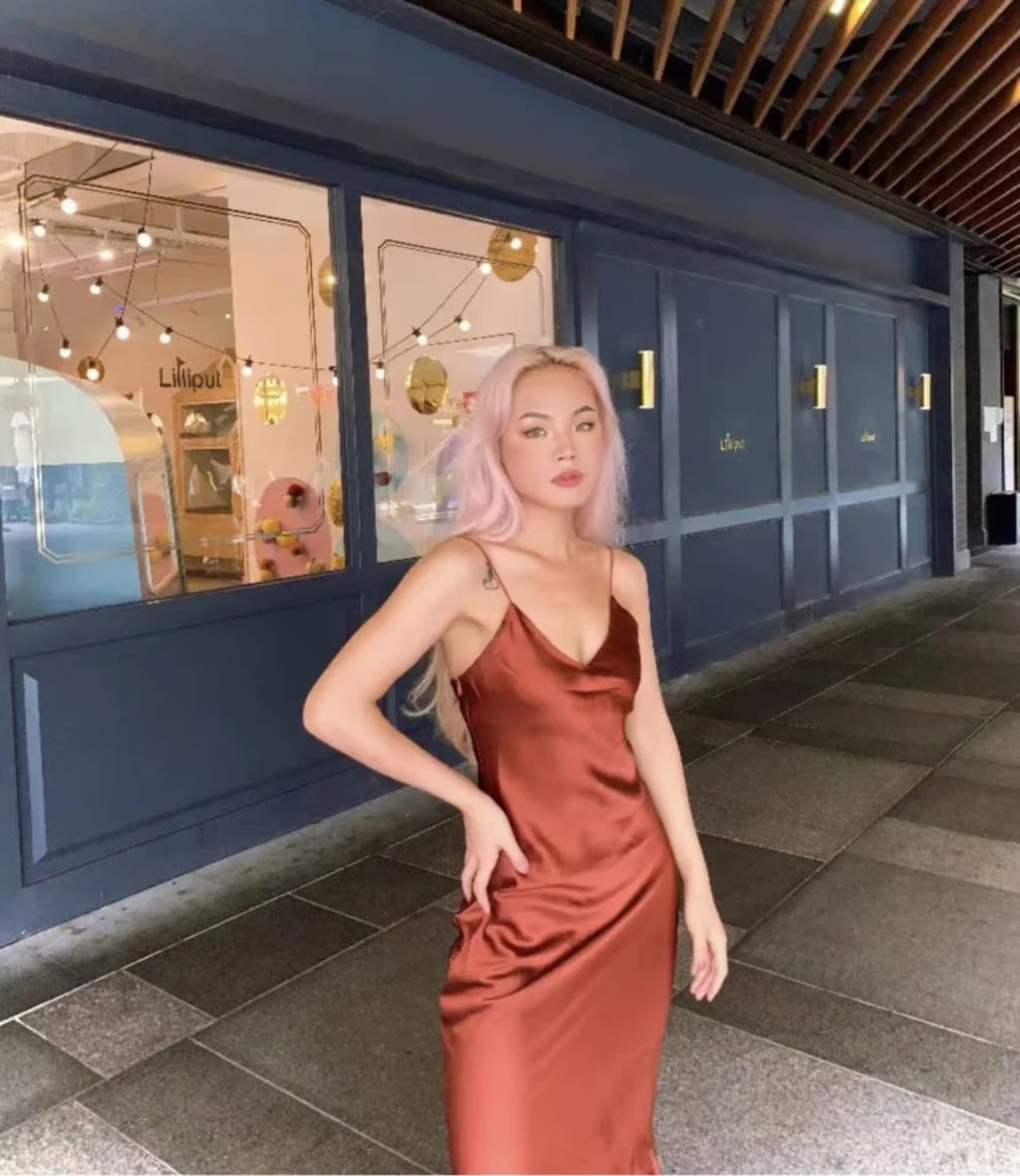 Satin Slip Midi Dress