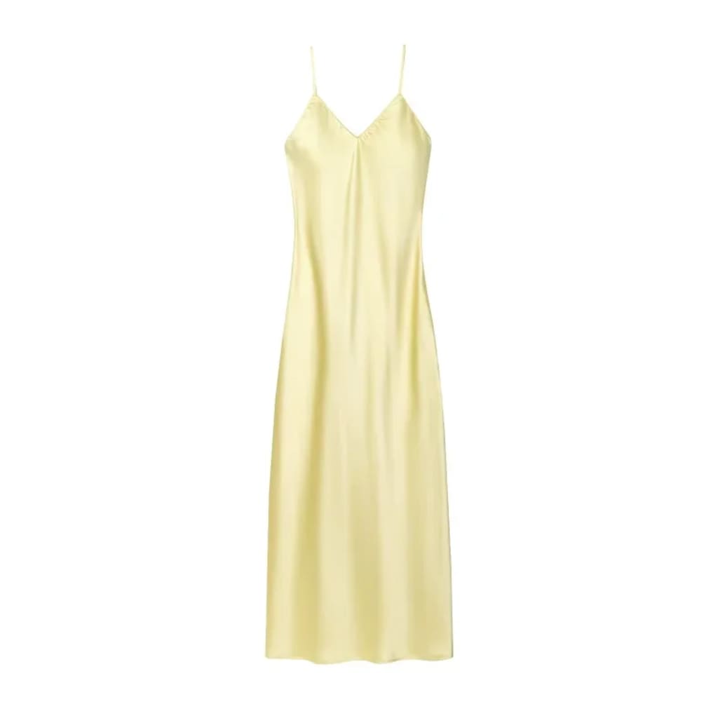 Satin Slip Midi Dress