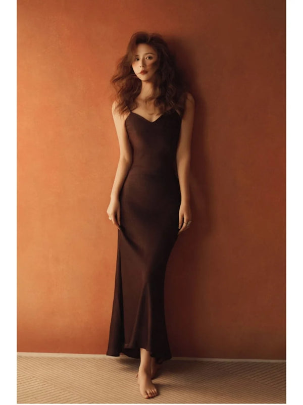 Satin Slip Midi Dress