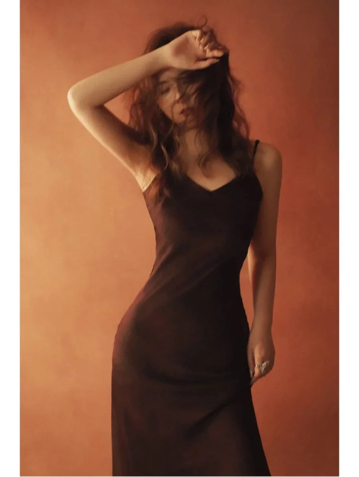 Satin Slip Midi Dress
